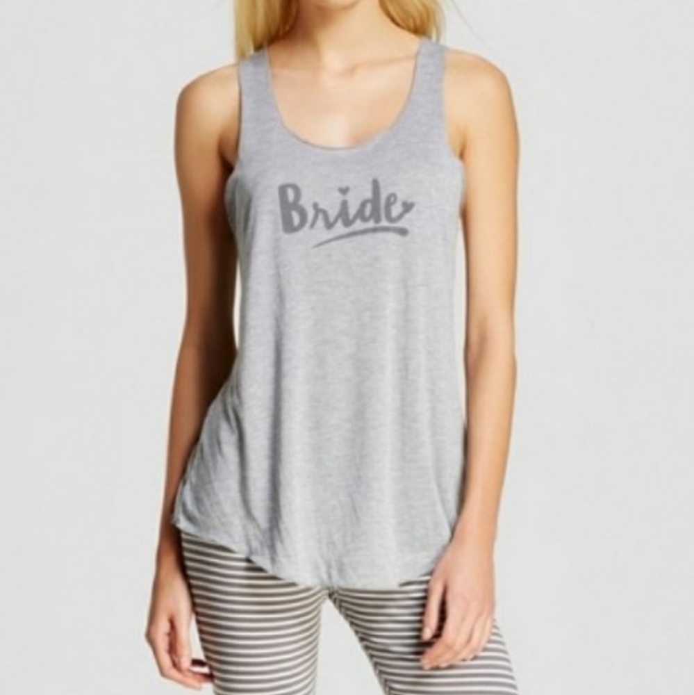 NWT Love & Cherish Gray "BRIDE" Tank Top